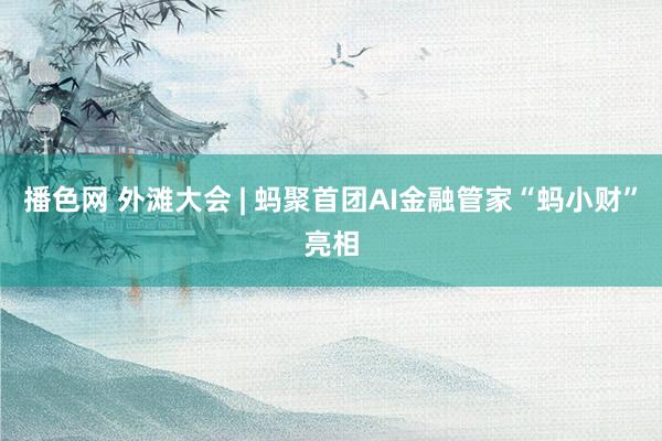 播色网 外滩大会 | 蚂聚首团AI金融管家“蚂小财”亮相